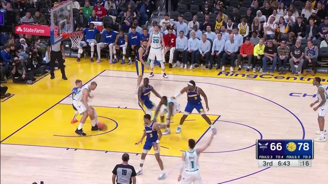 【2022年12月28日 黄蜂vs勇士集锦】追分的势头只升不降 普拉姆利罗齐尔连得4分