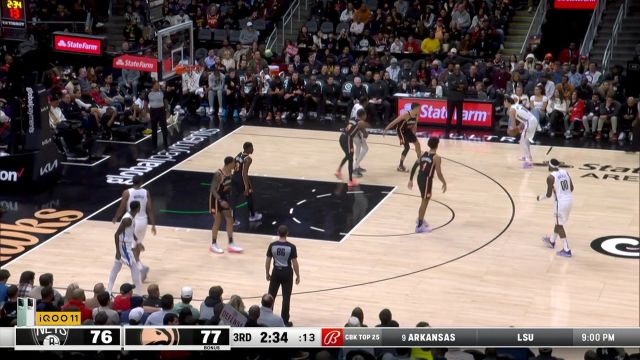 【2022年12月29日 篮网vs老鹰集锦】一鼓作气！霍乐迪鬼手抢断连线约翰逊飞身劈扣