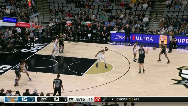 【2022年12月30日 尼克斯vs马刺集锦】大个子的细腻操作 珀尔特尔拉杆反篮骗过防守