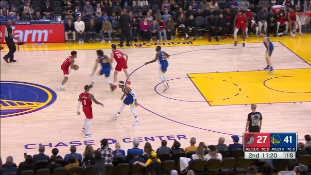 【2022年12月31日 开拓者vs勇士集锦】视防守如空气！小西蒙斯里突外投扛起进攻大旗