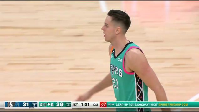 【2023年01月01日】独行侠vs马刺第1节英文原声回放