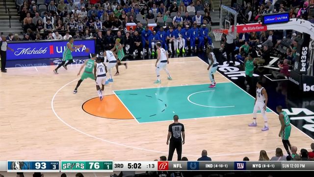 【2023年01月01日 独行侠vs马刺集锦】阵中有猛将一枚！约翰逊三分穿针+中投打三分连得6分