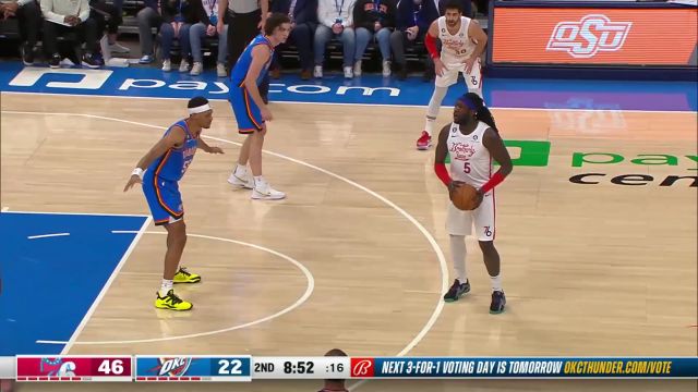 【2023年01月01日 76人vs雷霆集锦】米尔顿小手一抛轻松喂饼 哈雷尔空中接力双手暴扣