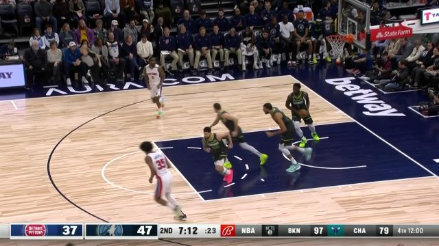 【2023年01月01日】活塞vs森林狼第2节英文原声回放