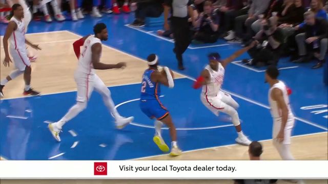 【2023年01月01日 76人vs雷霆集锦】你强任你强！ 亚历山大直突篮下晃开防守顶着大帝出手命中