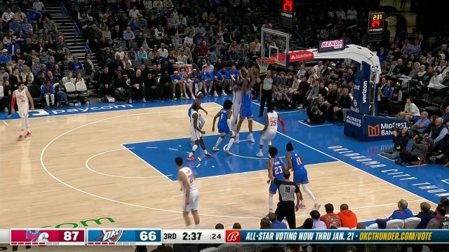 【2023年01月01日】费城vs雷霆第3节英文原声回放