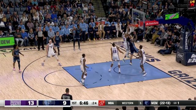 【2023年01月02日 国王vs灰熊集锦】赫尔特反击长传送助攻 默里追身三分甩狙手起刀落