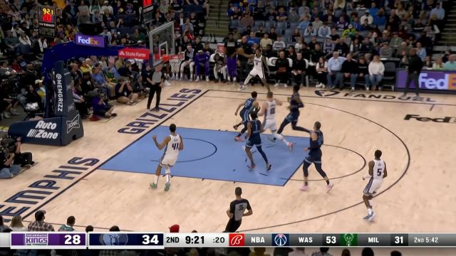 【2023年01月02日 国王vs灰熊集锦】内线一柱擎天 萨博尼斯篮下力压众人二次进攻得手