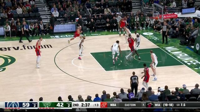 【2023年01月02日 奇才vs雄鹿集锦】杀得兴起！库兹马篮下进攻万花筒飘逸潇洒连进三球