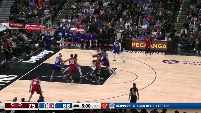 【2023年01月03日 热火vs快船集锦】在追分的道路上永不放弃 乔治携手莫里斯连中三记三分