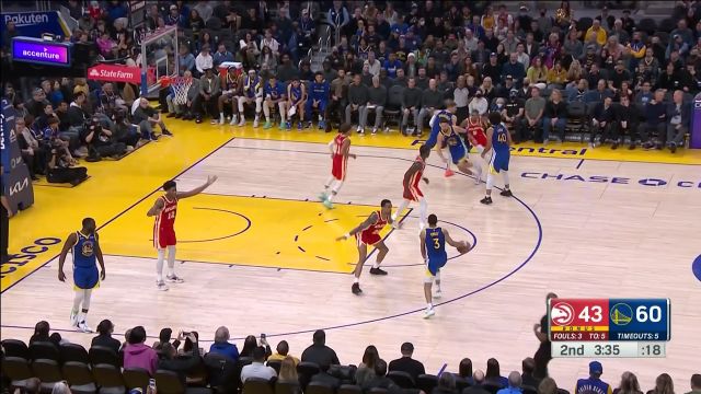 【2023年01月03日 老鹰vs勇士集锦】手感依旧火热 汤普森连续取分轻松写意