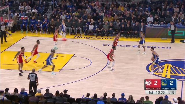 【2023年01月03日 老鹰vs勇士集锦】现场行骗不要钱 普尔假动作杀入篮下挑篮入网