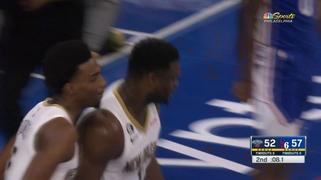 【2023年01月03日 鹈鹕vs76人集锦】是不是有点太高了！琼斯反击扔空接锡安都没接到