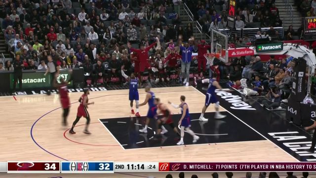 【2023年01月03日 热火vs快船集锦】天上是谁在飞？斯特鲁斯双手补扣技惊四座