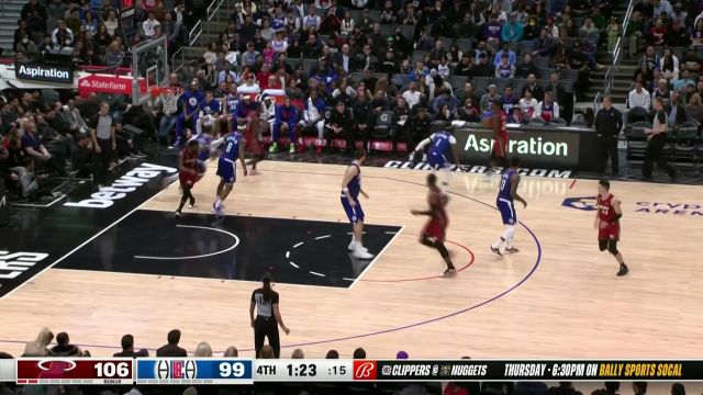 【2023年01月03日 热火vs快船集锦】今天是飞翔的热巴 阿德巴约拔地而起双手重扣杀死比赛