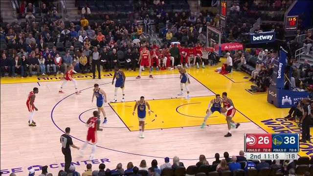 【2023年01月03日 老鹰vs勇士集锦】一个字就是干 柯林斯连续杀入连得4分