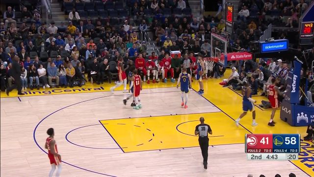 【2023年01月03日】NBA常规赛：老鹰vs勇士第2节英文原声回放