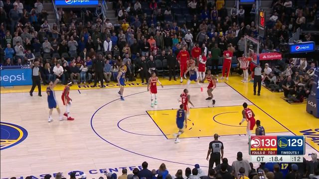 【2023年01月03日 老鹰vs勇士集锦】就是今晚的神 汤普森命中第10记三分 52分生涯第二高