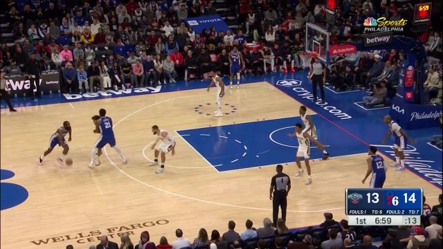 【2023年01月03日 鹈鹕vs76人集锦】人类地板精华！恩比德突破直接摔倒给瓦兰吓够呛