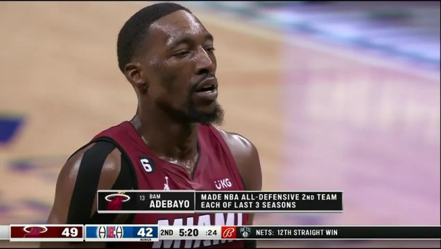 【2023年01月03日】热火vs快船第2节英文原声回放