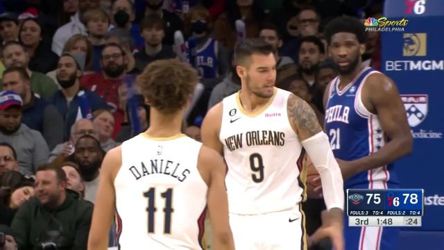 【2023年01月03日 鹈鹕vs76人集锦】不止在电影中做主角！埃尔南戈麦斯篮下制霸硬刚恩比德