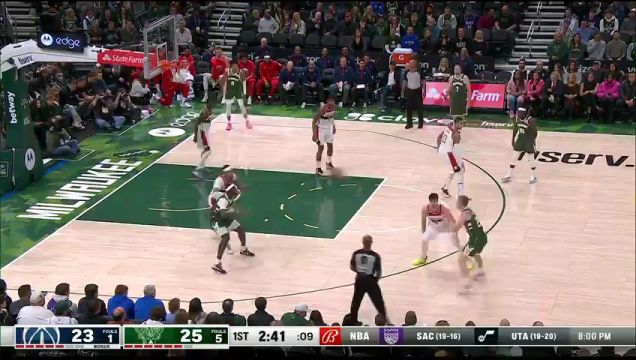 【2023年01月04日】奇才vs雄鹿第1节英文原声回放