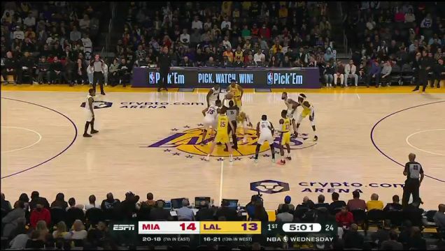 【2023年01月05日】热火vs湖人第1节中文解说回放