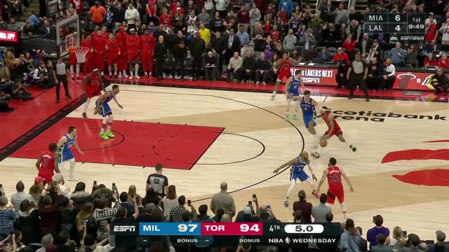 【2023年01月05日 雄鹿vs猛龙集锦】专为大场面而生！特伦特大心脏三分颜射大洛强势绝平