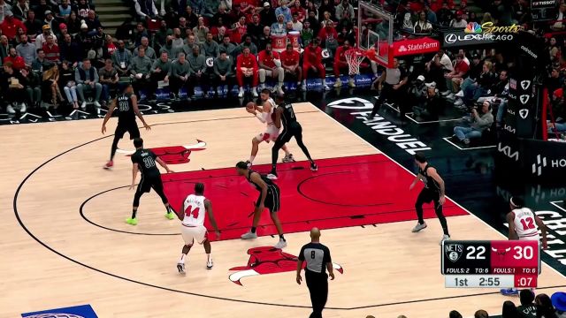 【2023年01月05日 篮网vs公牛集锦】武切维奇vs篮网集锦 内线予取予求21+13轻取两双