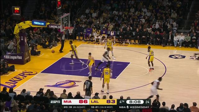 【2023年01月05日 热火vs湖人集锦】生涯第500记三分就此诞生 希罗手起刀落干脆利落