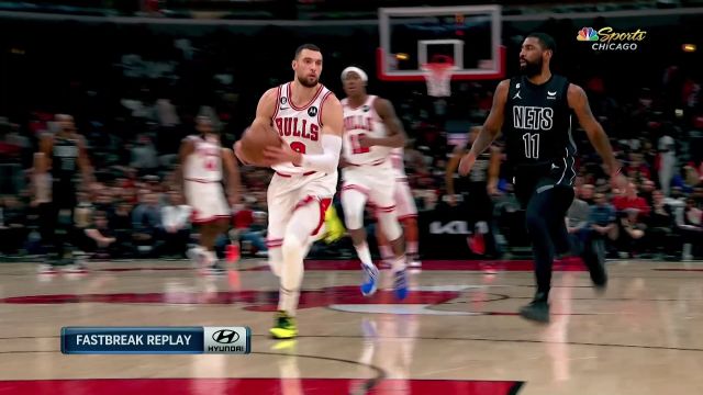 【2023年01月05日 篮网vs公牛集锦】多森姆抢断推反击 拉文加速杀入上篮得手