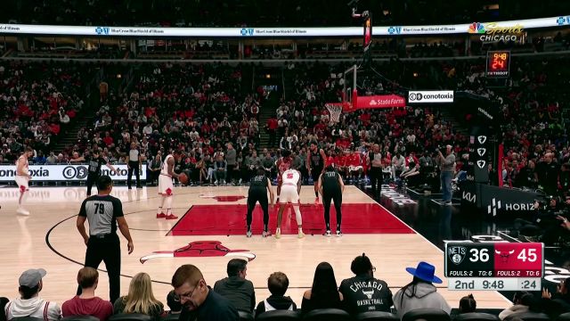 【2023年01月05日】NBA常规赛：篮网vs公牛第2节英文原声回放