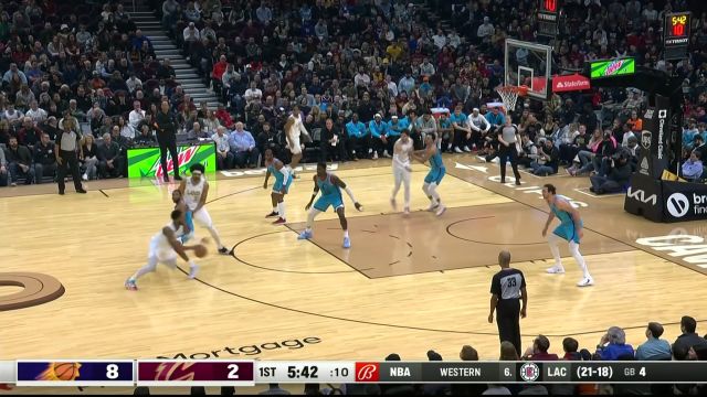 【2023年01月05日 太阳vs骑士集锦】展现团队默契！米切尔滞空横传连线奥科罗上篮打进