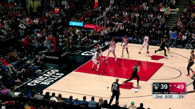 【2023年01月05日 篮网vs公牛集锦】看得见想得到防不住 欧文急停中投稳稳命中