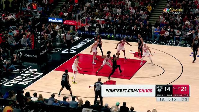 【2023年01月05日 篮网vs公牛集锦】不晃晕你算我输 欧文连续转身跳投命中