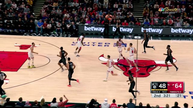 【2023年01月05日 篮网vs公牛集锦】攻防一体没的说 杜兰特里突外投连得5分外送大帽