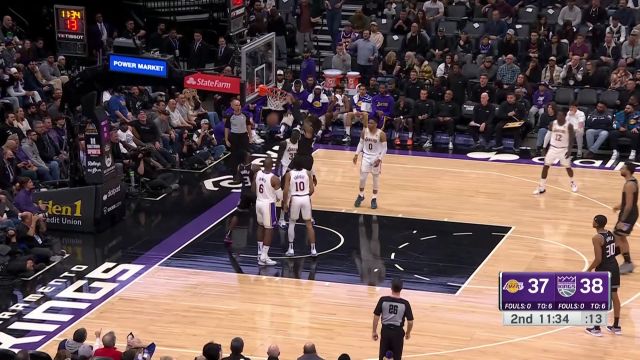 【2023年01月08日 湖人vs国王集锦】我命由我不由天！霍姆斯包围圈强起补扣势大力沉