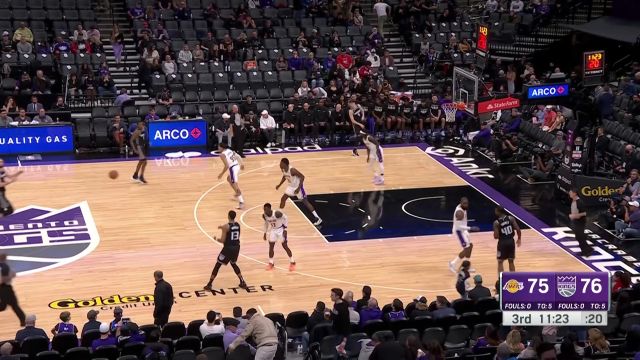 【2023年01月08日 湖人vs国王集锦】不知疲惫！萨博尼斯联手穆雷双臂暴扣炸筐