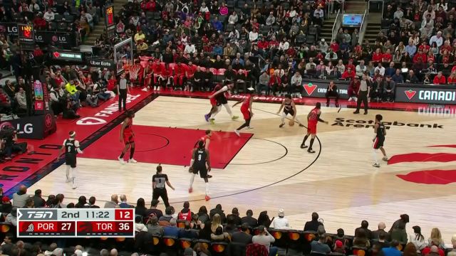 【2023年01月09日 开拓者vs猛龙集锦】内线铜墙铁壁！科洛科旱地拔葱遮天大帽摁下对手