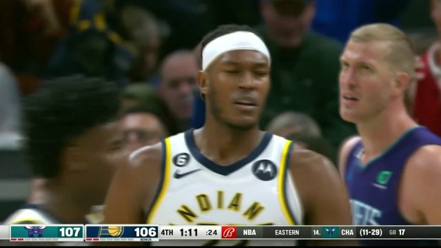 【2023年01月09日 黄蜂vs步行者集锦】俩人配合无懈可击 哈里伯顿妙传特纳上篮2+1扳平比分