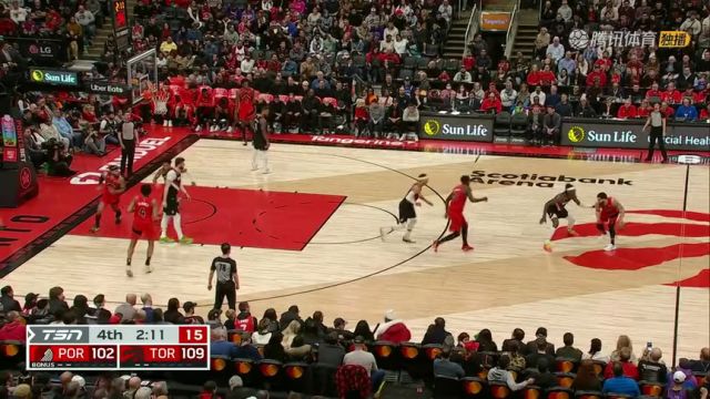 【2023年01月09日】开拓者vs猛龙第4节英文原声回放