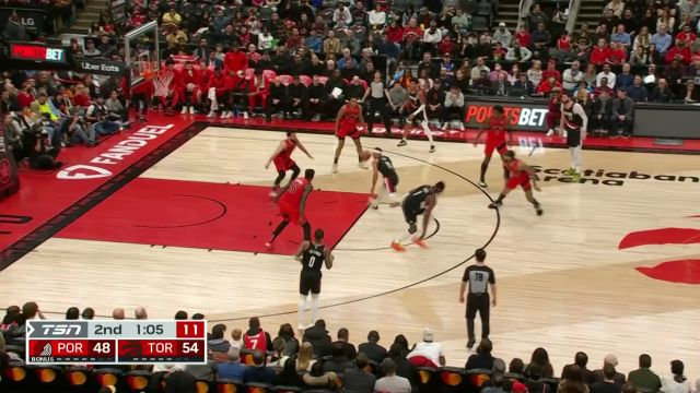 【2023年01月09日 开拓者vs猛龙集锦】得分手拿把攥！哈特胆大心细迎着防守强投命中还有加罚