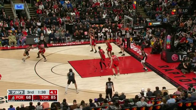 【2023年01月09日 开拓者vs猛龙集锦】赛迪斯-杨鬼手抢断疾驰妙传 阿奴诺比脚踩弹簧单手劈扣