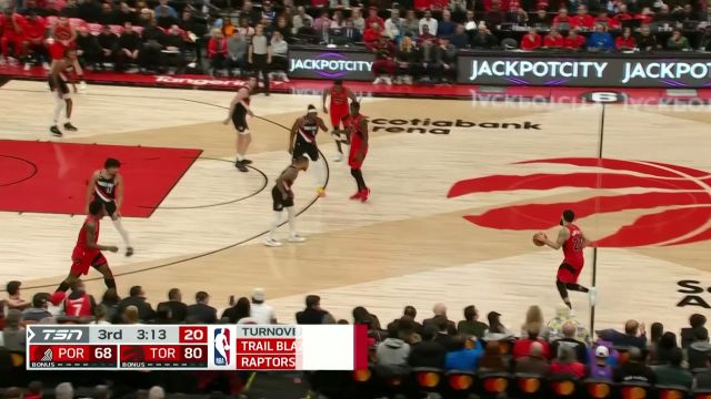 【2023年01月09日 开拓者vs猛龙集锦】传球妙笔生花！范弗利特铆劲击地连线科洛科滑翔暴扣