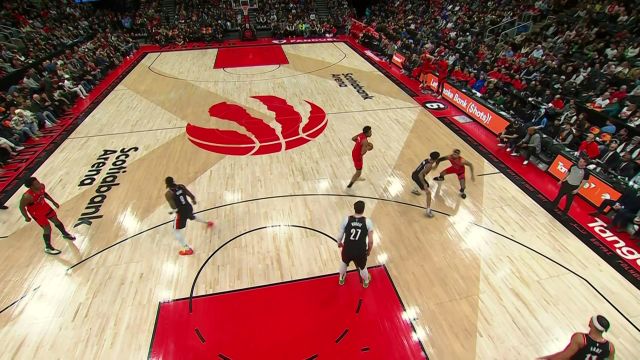 【2023年01月09日 开拓者vs猛龙集锦】眼观六路耳听八方 巴恩斯人缝直传助攻特伦特干拔上篮得手