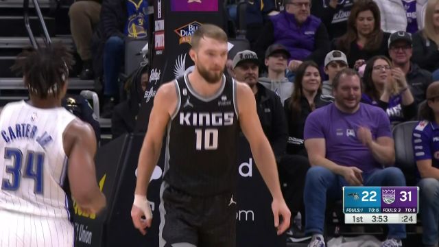 【2023年01月10日 魔术vs国王集锦】蒙克隐蔽裤兜传球助攻小萨 小萨投桃报李助攻蒙克空切挂筐