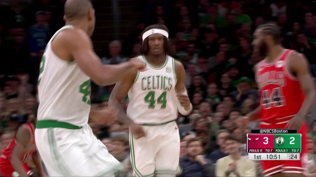 【2023年01月10日 公牛vs凯尔特人集锦】配合默契！霍福德急停妙传助攻威廉姆斯空接劈扣一气呵成