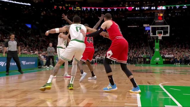 【2023年01月10日 公牛vs凯尔特人集锦】攻防转换教科书！塔图姆1V1单挑拉文翻身跳投还有加罚