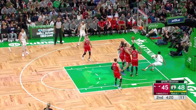 【2023年01月10日 公牛vs凯尔特人集锦】布朗眼观六路长传塔图姆 后者加速突破飞身上篮