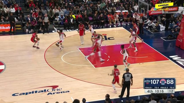 【2023年01月10日 鹈鹕vs奇才集锦】全民皆兵迅速扩大分差！格拉汉姆外线架炮同一位置连轰三分